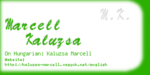 marcell kaluzsa business card